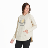 Life Is Good Women's Breathe Forest Crusher-FLEX Hoodie Tunic - Putty White Putty White