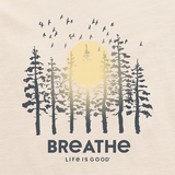 Life Is Good Women's Breathe Forest Crusher-FLEX Hoodie Tunic - Putty White