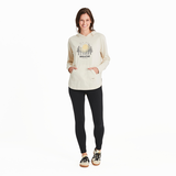 Life Is Good Women's Breathe Forest Crusher-FLEX Hoodie Tunic - Putty White