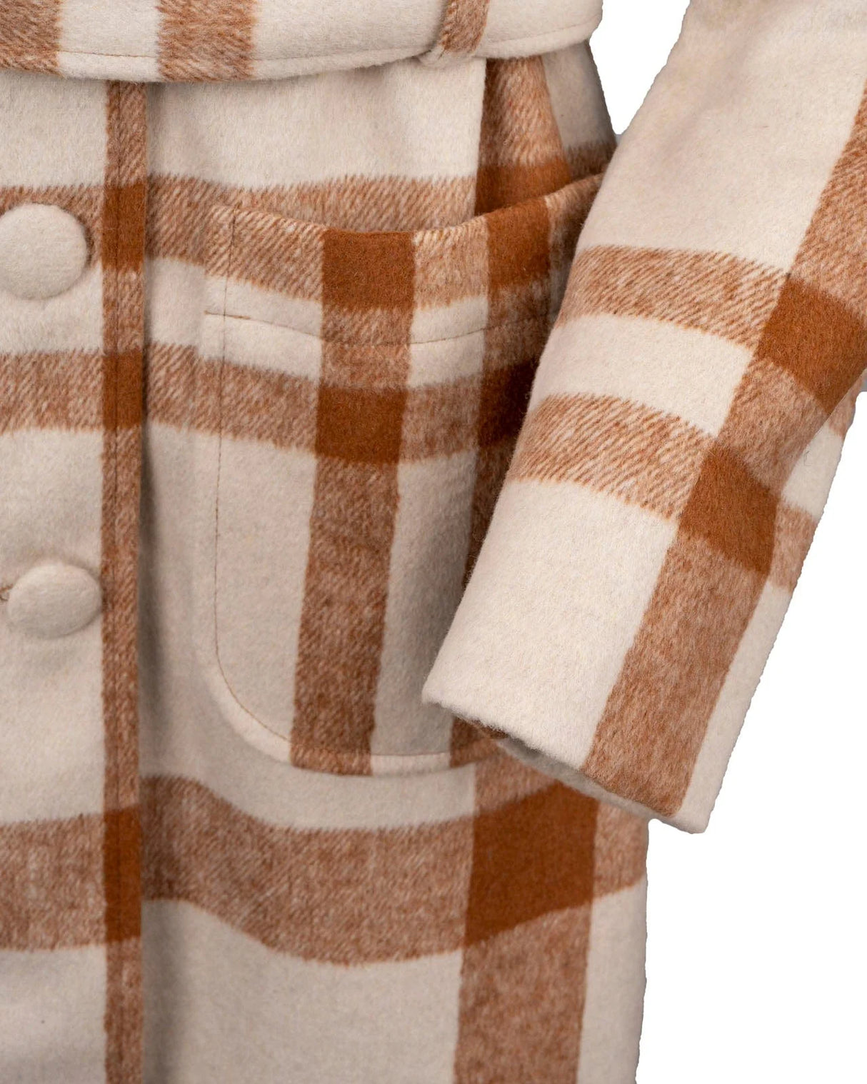 Outback Trading Co. Women's Brooklyn Jacket - Cream & Brown Plaid