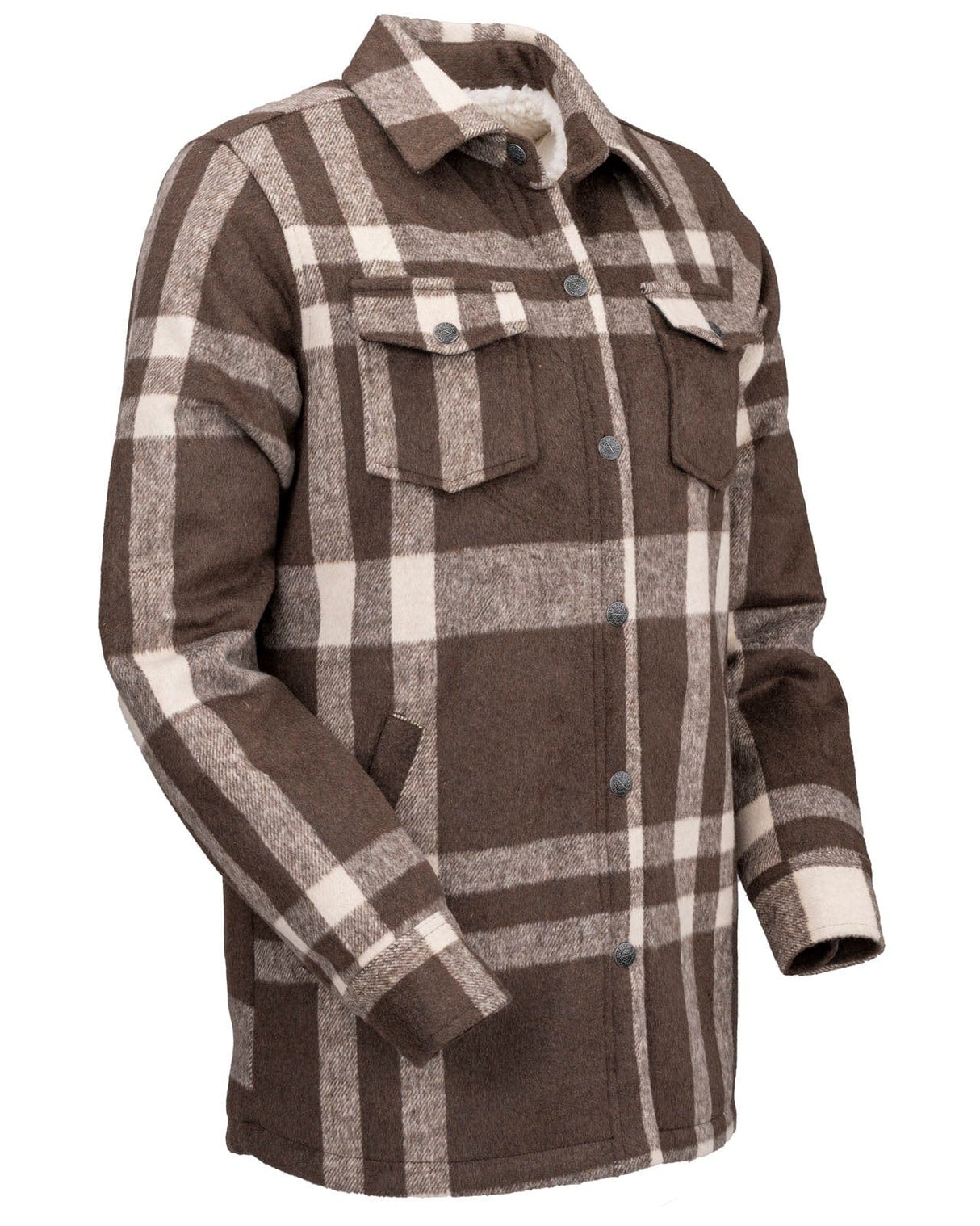 Outback Trading Co. Women's C'Anne Jacket - Creme & Brown Plaid