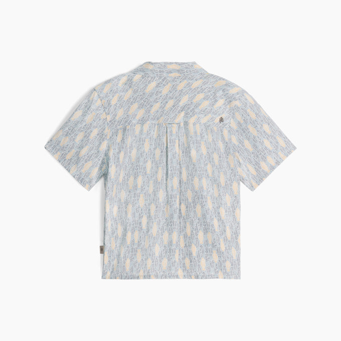 Royal Robbins Womens Camino Pucker Short Sleeve - Summer Sky Fish Print