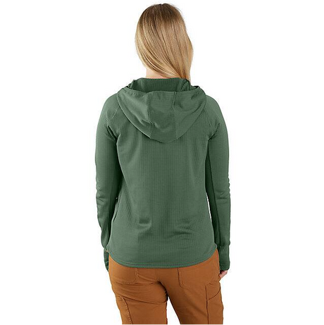 Carhartt Women's Force Relaxed Fit Half-Zip Hooded T-Shirt - Frosted Balsam