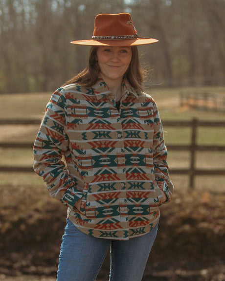 Outback Trading Co. Women's Daphne Shirt Jacket - Burnt Orange