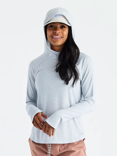 Free Fly Apparel Womens Elevate Hoodie - Heather Bay Blue