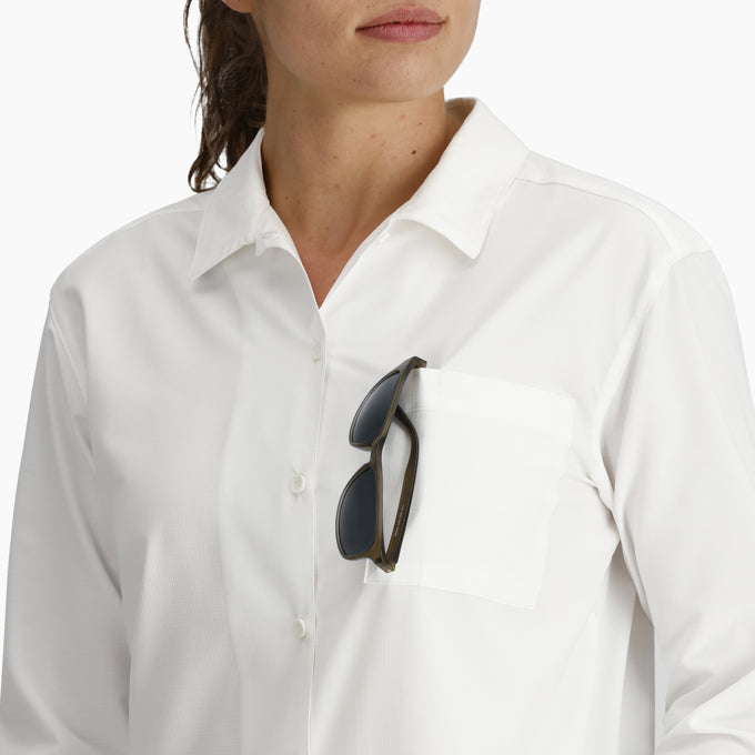 Royal Robbins Womens Expedition III Long Sleeve - White