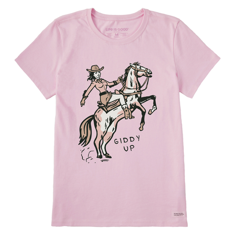 Life Is Good Women's Giddy Up Crusher Tee - Seashell Pink Seashell Pink