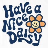 Life Is Good Womens Nice Daisy Short Sleeve Boxy Short Sleeve Crusher Tee - Cloud White