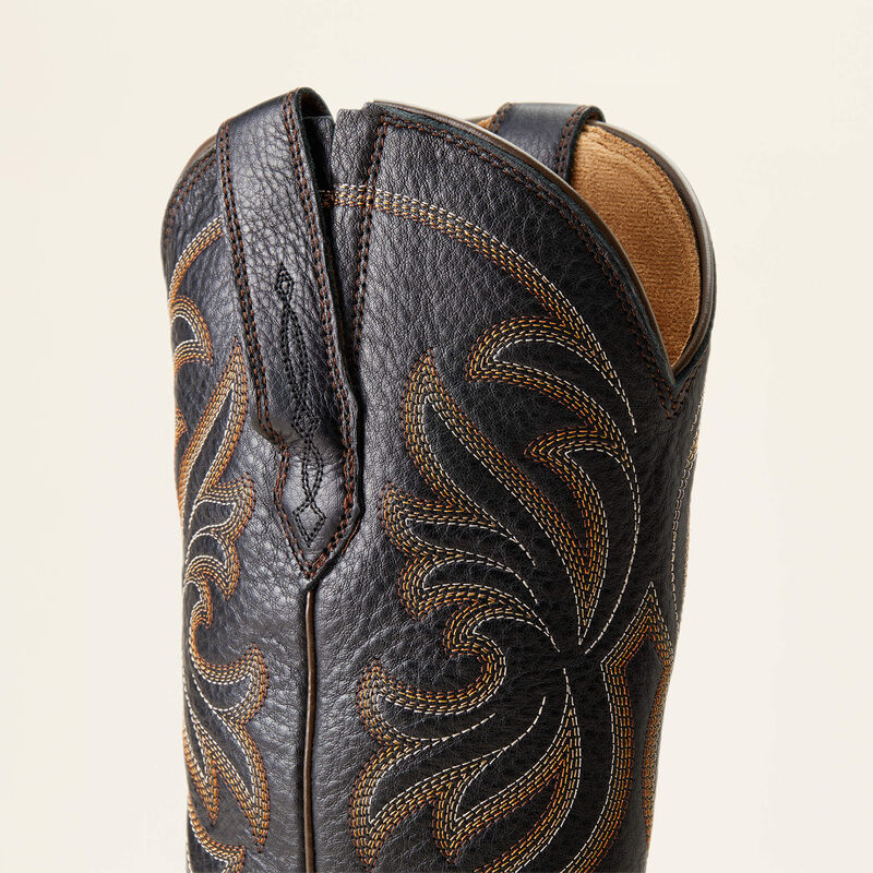 Ariat Women's Heritage J Toe Stretchfit Western Boot - Black Deertan