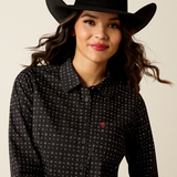 Ariat Women's Kirby Stretch Shirt - Black Gia Geo Print