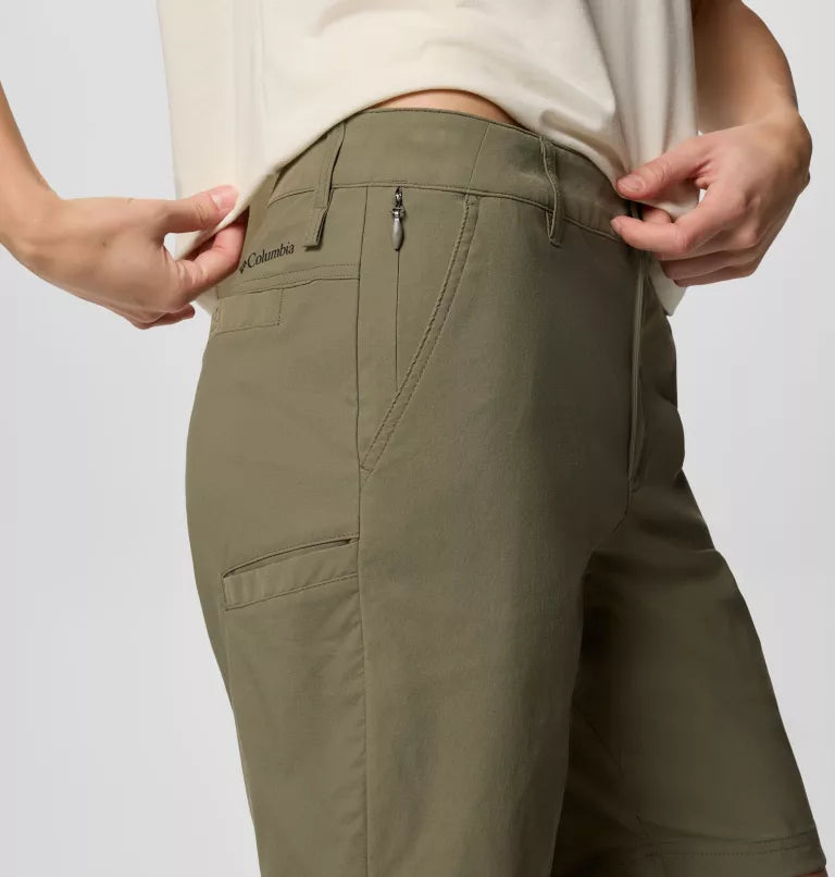 Columbia Womens Leslie Falls Long Shorts II - Stone Green