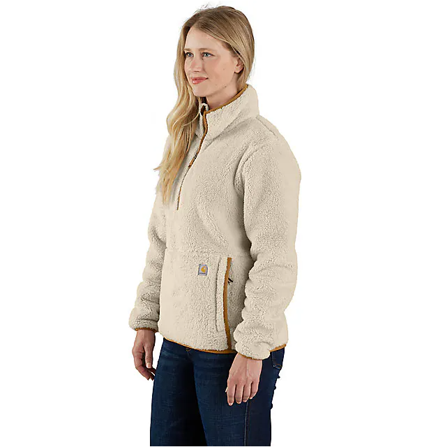 Carhartt Women's Loose Fit Fleece Pullover - 3 Warmest Rating - Oat Milk