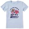 Life Is Good Women's Love & Chocolate Crusher Tee - Glacier Blue Glacier Blue