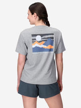 Womens Marmot Mountain Works Sunset Short Sleeve T-Shirt - Grey Heather Grey Heather