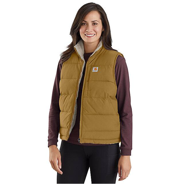 Carhartt Women's Insulated Montana Puffer Vest - Reversible - Oak Brown