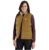 Carhartt Women's Insulated Montana Puffer Vest - Reversible - Oak Brown