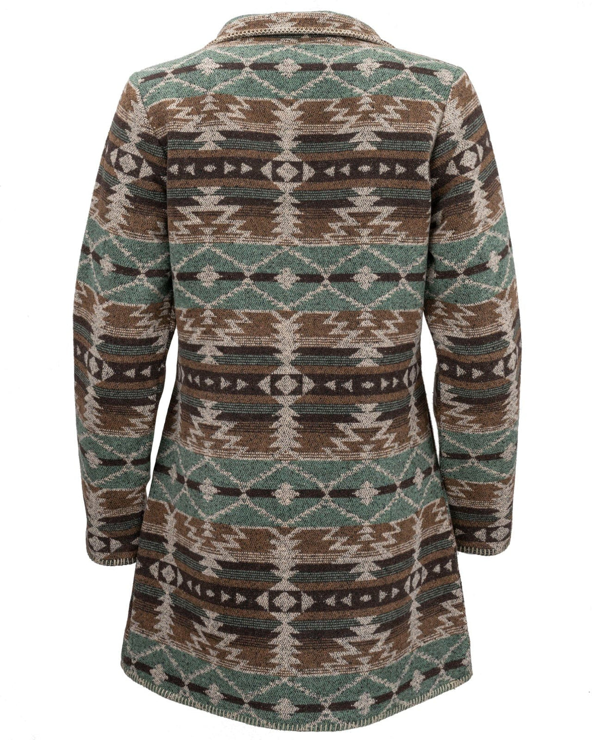 Outback Trading Co. Women's Moree Jacket - Light Brown & Teal Aztec Print