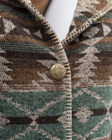 Outback Trading Co. Women's Moree Jacket - Light Brown & Teal Aztec Print