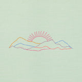 Life Is Good Womens Mountain Sun Scene Long Sleeve Sun Crusher Tee - Sage Green