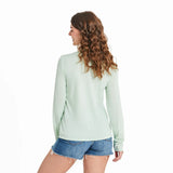 Life Is Good Womens Mountain Sun Scene Long Sleeve Sun Crusher Tee - Sage Green