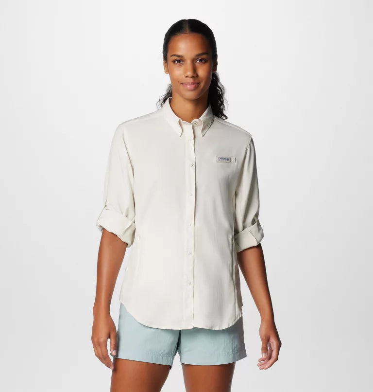 Columbia Womens PFG Tamiami II Long Sleeve Shirt - Stone