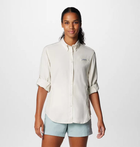 Columbia Womens PFG Tamiami II Long Sleeve Shirt - Stone