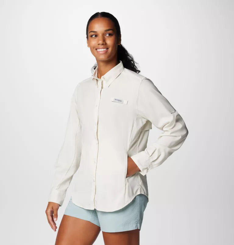 Columbia Womens PFG Tamiami II Long Sleeve Shirt - Stone