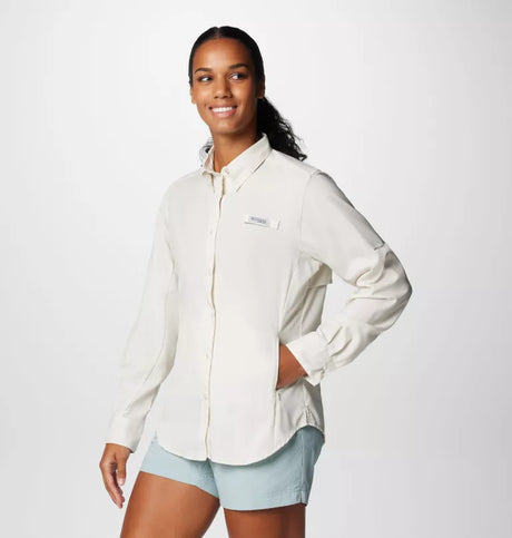 Columbia Womens PFG Tamiami II Long Sleeve Shirt - Stone