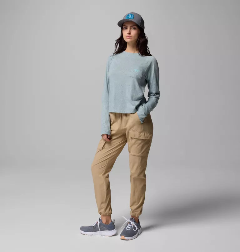 Columbia Womens PFG Uncharted Neps Long Sleeve Shirt - Crushed Blue