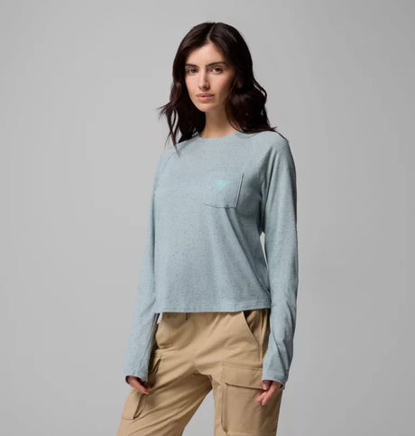 Columbia Womens PFG Uncharted Neps Long Sleeve Shirt - Crushed Blue