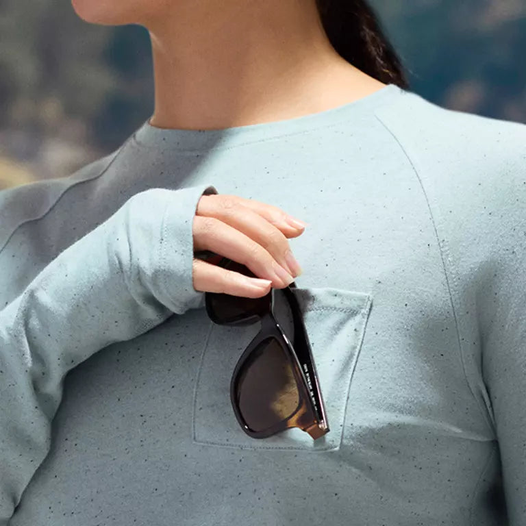 Columbia Womens PFG Uncharted Neps Long Sleeve Shirt - Crushed Blue