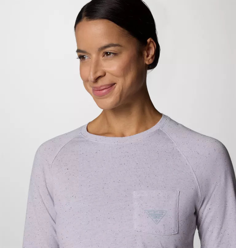 Columbia Womens PFG Uncharted Neps Long Sleeve Shirt - Lavender Pearl