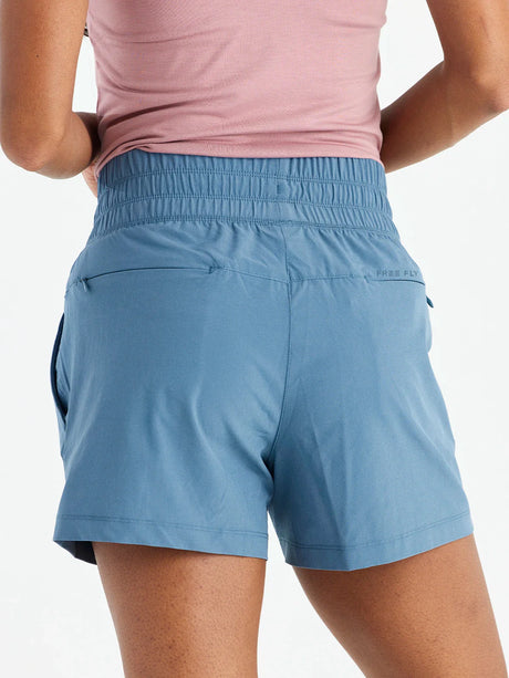 Free Fly Apparel Womens Pull-On Breeze Short - Pacific Blue