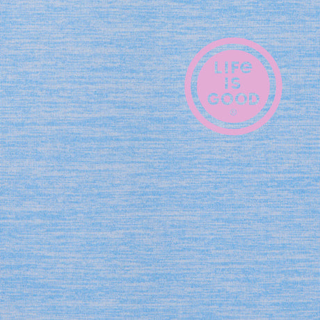 Life Is Good Womens Radiating Sun Long Sleeve Sun Crusher Hoodie - Cornflower Blue