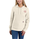 Carhartt Women's Rain Defender Relaxed Fit Midweight Chest Graphic Sweatshirt Malt