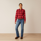 Ariat Women's Rebar Flannel DuraStretch Work Shirt - Tibetan Red