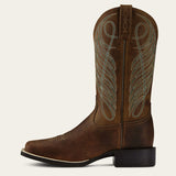 Ariat Women's Round Up Wide Square Toe Western Boot - Powder Brown