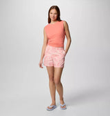 Columbia Womens Sandy River Printed Shorts III - Pink Sand Pasteled Tonal