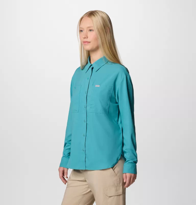 Columbia Womens Silver Ridge Utility Long Sleeve Shirt - Teal