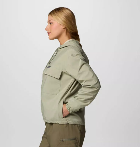 Columbia Womens Skien Valley Hooded Long Sleeve Shirt - Safari