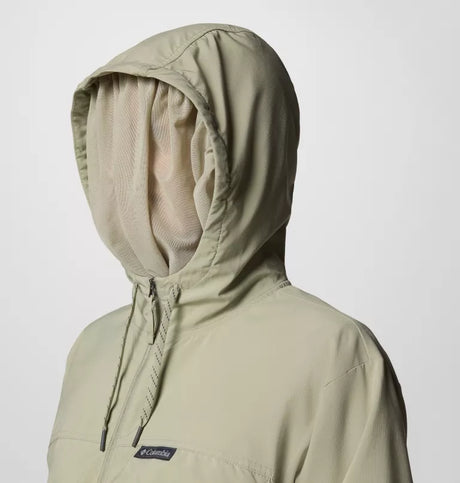 Columbia Womens Skien Valley Hooded Long Sleeve Shirt - Safari