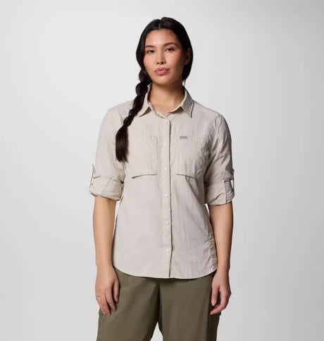 Columbia Womens Skien Valley Long Sleeve Shirt - Dark Stone