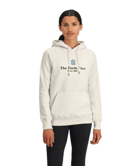 The North Face Womens Strange Colorful World Flower Graphic Hoodie - White Dune