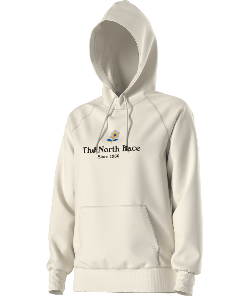 The North Face Womens Strange Colorful World Flower Graphic Hoodie - White Dune
