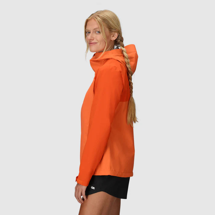 Outdoor Research Womens Stratoburst Stretch Rain Jacket - Spice/Zest