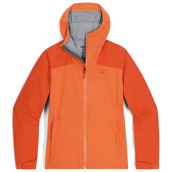 Outdoor Research Womens Stratoburst Stretch Rain Jacket - Spice/Zest