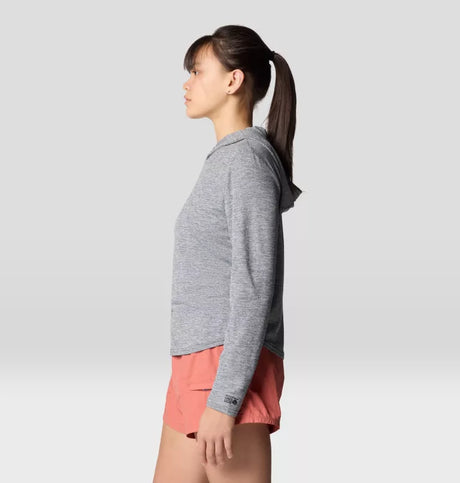 Mountain Hardwear Womens Sunblocker Long Sleeve Hoody - Dark Storm Heather