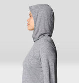 Mountain Hardwear Womens Sunblocker Long Sleeve Hoody - Dark Storm Heather