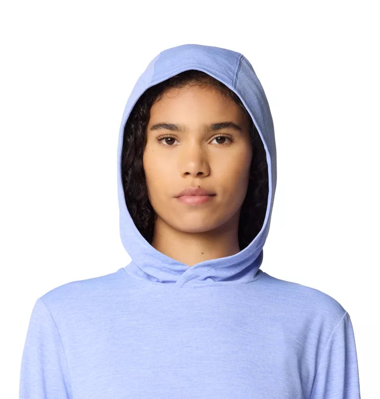 Mountain Hardwear Womens Sunblocker Long Sleeve Hoody - Light Illusion Heather