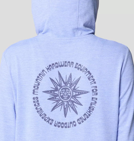 Mountain Hardwear Womens Sunblocker Long Sleeve Hoody - Light Illusion Heather